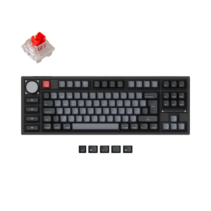 Keychron-Teclado mecánico personalizado Q3 Pro QMK/VIA, inalámbrico, colección de diseño ISO, retroiluminación RGB intercambiable en caliente - 1