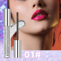 Máscara de pestañas con purpurina y lentejuelas para mujer y niña, crema de pestañas portátil sin parpadeo, a la moda - details 0