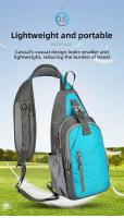 Bolso de hombro deportivo informal para hombre y mujer, bolsa de pecho multifuncional impermeable, correa ajustable, riñonera cruzada duradera - details 8