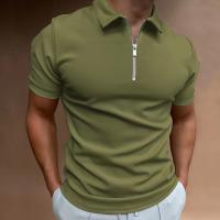 Verano hombre polo camisa cuello manga corta solapa camiseta casual fit top - details 7
