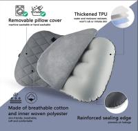 Almohada inflable ultraligera para acampar, almohada de viaje con funda lavable suave, almohadas de inflado ergonómicas para cuello y soporte Lumbar - details 2