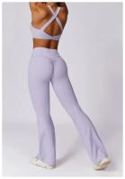 Conjunto de Yoga Naranja para Mujeres Traje de Gimnasio Fitness de Dos Piezas Pantalones Anchos y Sujetador Deportivo Material de Nylon Adecuado para Primavera/Verano - details 12