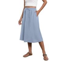 Falda elástica plisada estampada de cintura alta a rodilla para mujer, moda, fiesta, verano, 2024 - details 12