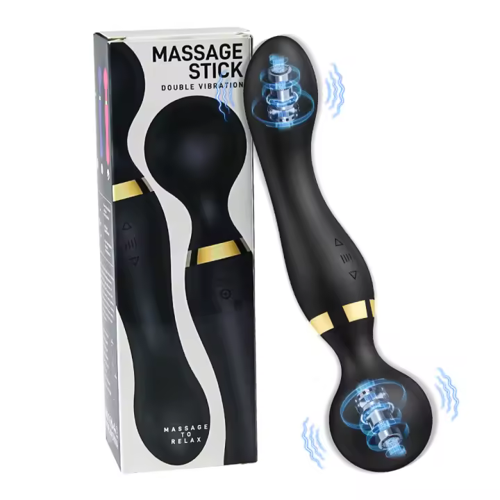 Vibración doble Vibradores potentes de doble uso para mujeres AV Magic Wand Estimulador de orgasmo del punto G Dildo Masturbador 2 motores 8 Vibrador 20 Modo USB Recargable Masajeador Juguetes sexuales femeninos para mujeres Adultos - 1