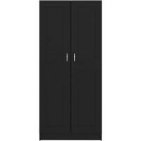 Armario de Libros Estante Estantería Soporte Almacenamiento Muebles Decoración Gabinete Oficina Estudio Contrachapada Negro 82,5x30,5x185,5 cm - details 6