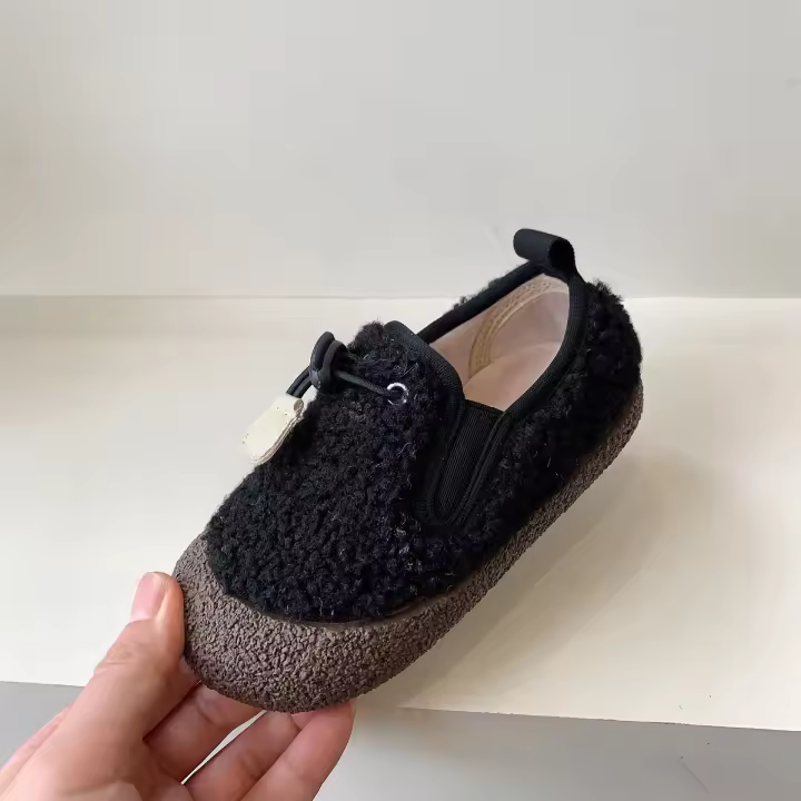 Zapatos de algodón para niños Zapatos de terciopelo de dos algodón para niñas Zapatos de bebé para niños - 1