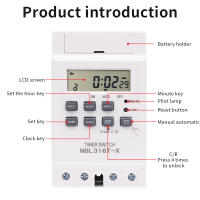 Interruptor de temporizador Digital, relé programable electrónico automático, Control de tiempo de 168 horas, semana/día/minutos/segundo, KG316S 220VAC 25A - details 19