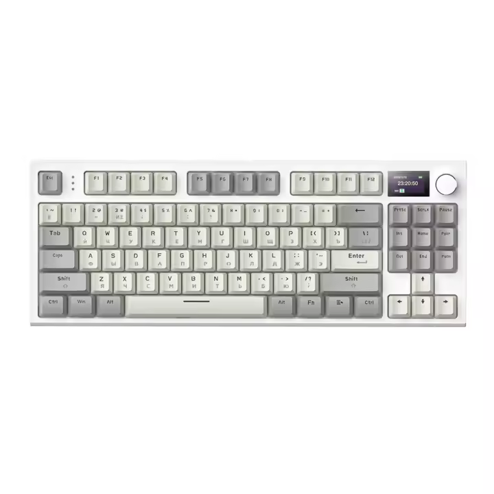 Teclado mecánico ruso intercambiable, Teclado mecánico ruso, trimodo, RGB, Bluetooth, ruso, inalámbrico, K86, A - 1