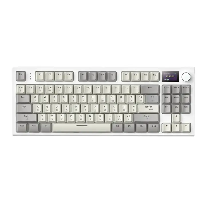 Teclado mecánico ruso intercambiable, Teclado mecánico ruso, trimodo, RGB, Bluetooth, ruso, inalámbrico, K86, A - 1