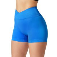 Pantalones cortos deportivos de cintura alta sin costuras para mujer de ropa deportiva - details 2