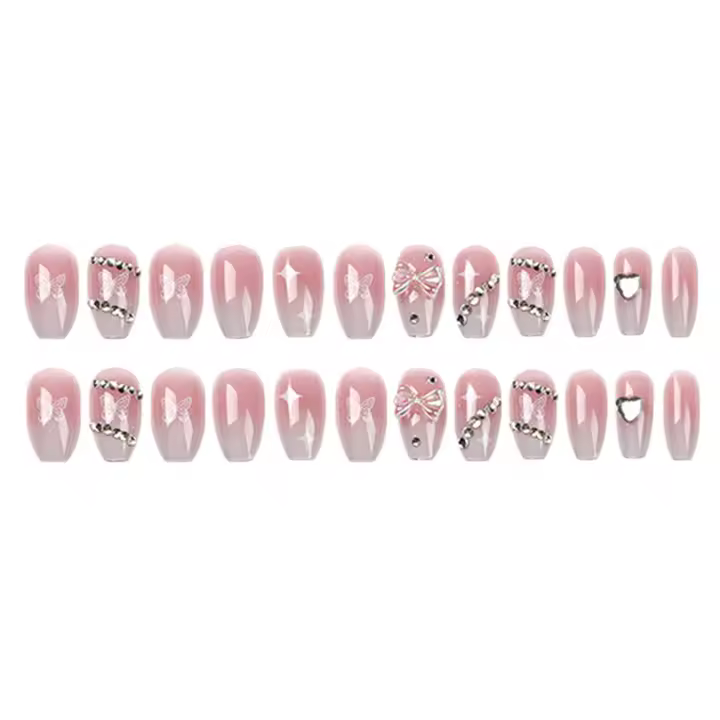 Uñas postizas de cobertura total, 24 piezas, perfectas para salón de uñas profesional, arte DIY - 1