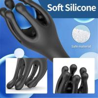 Empaque privado Masajeador de glande masculino sexy con 3 modos de empuje y 9 modos de vibración, entrenador de retardo, vibrador, masturbador de clímax oral, juguetes sexuales para hombres - details 12