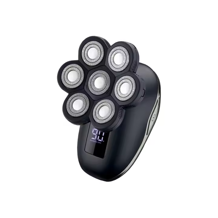 Afeitadora eléctrica de siete cuchillas con pantalla digital cortadora de pelo calvo recargable cinco en uno - 1