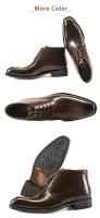 Zapatos con cordones transpirables de corte alto para hombre, botas de cuero italiano para hombre, zapatos - details 2