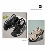 Sandalias de Cuero de Vaca de Primera Calidad Tamaño Grande Ideal para Montañismo, Viajes al Aire Libre, Ocio de Verano para Hombres Estilo de Bolsa de Cabeza - details 2