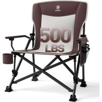 Silla de Camping Plegable 230KG Cargable Silla Plegable 62cm Anchura de Asiento con Bolsillo Lateral y Portavasos Silla Plegable de Gran Tamaño para Camping Exterior Balcón Jardín - details 24
