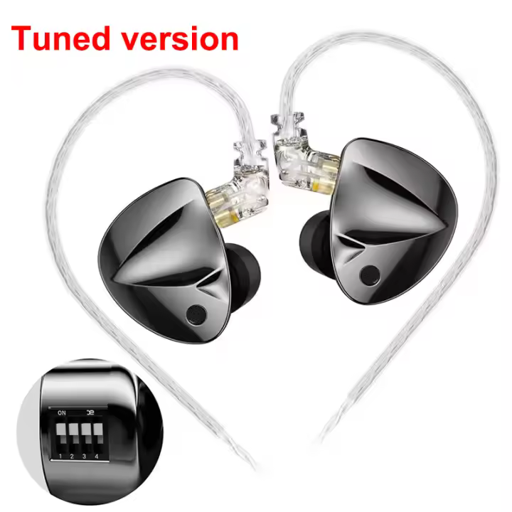 Auriculares D-Fi In Ear Monitor HiFi, interruptor de sincronización personalizable de 4 NIVeles, auriculares Estéreo con diseño de circuitale de Red Zobel - 1