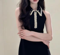 Xiaoxiangfeng Qianjin Miu serie cintura de mujer ceñida, adelgazante, sensación de alta gama, vestido pequeño con cuentas de uñas de industria pesada, - details 7