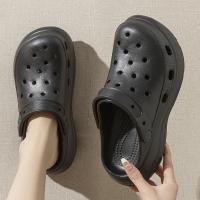 Sandalias de plataforma gruesas ahuecadas para mujer, zuecos de suela gruesa Eva, calzado para jardín, sandalias de playa antideslizantes cómodas para verano 2025 - details 5