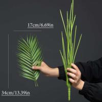 Palmeras Artificiales Grandes Helechos Falsos Hojas de Persia Tropical Ramas de Plástico - details 4