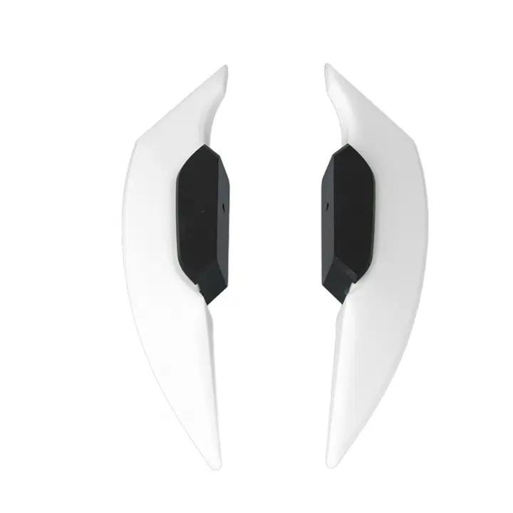 1 par de alerones aerodinámicos laterales para motocicleta, universales para motocicletas, bicicletas eléctricas, color blanco - 1