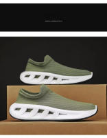 Zapatillas de deporte de moda de los hombres de malla transpirable Flyweave suela suave estiramiento al aire libre zapatos casuales zapatos para correr - details 19