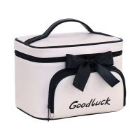 Bolsa de almacenamiento de cosméticos de PU impermeable con cremallera, bolsa de maquillaje con lazo a prueba de polvo, bolsa de lavado multicompartimento de gran capacidad - details 6