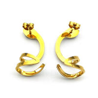 Pendientes Colgantes En Forma De Serpiente Vintage Para Mujeres Y Niñas Con Cristales Metal Color Oro Accesorios Punk Especial Regalos Joyería - details 1