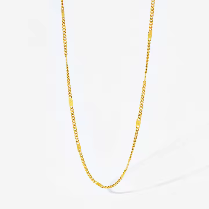 Collar de cadena de acero inoxidable para mujer, colgante fino con cierre de langosta, cadena ajustable para clavícula, collares - 1