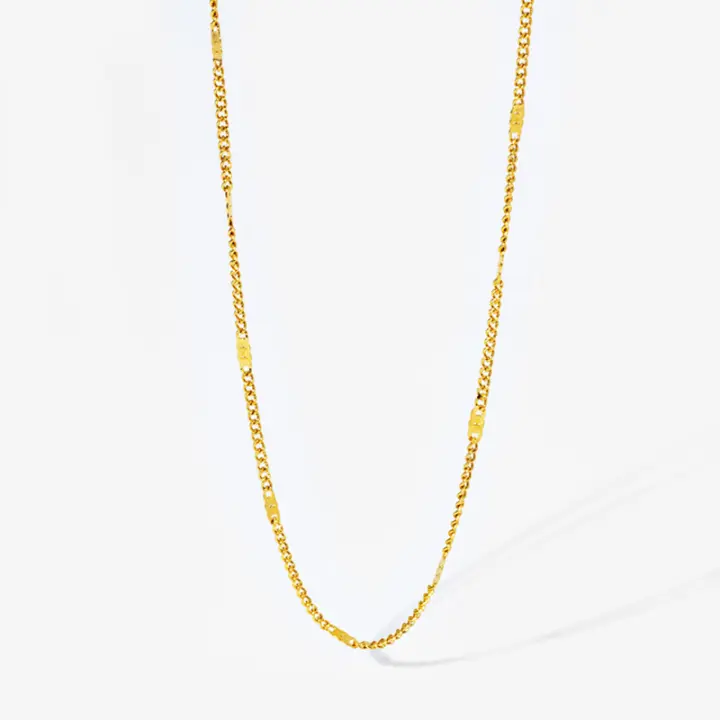 Collar de cadena de acero inoxidable para mujer, colgante fino con cierre de langosta, cadena ajustable para clavícula, collares - 1