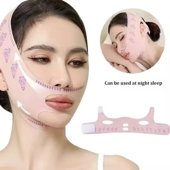 El estiramiento reutilizable 3D vende antienvejecimiento, moldeador en V, estiramiento completo, mascarilla para dormir delgada, belleza transpirable - 1