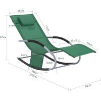 jardín Mecedora con reposapiés Tumbona ergonómica Negro OGS28-SCHx2 ES - details 87
