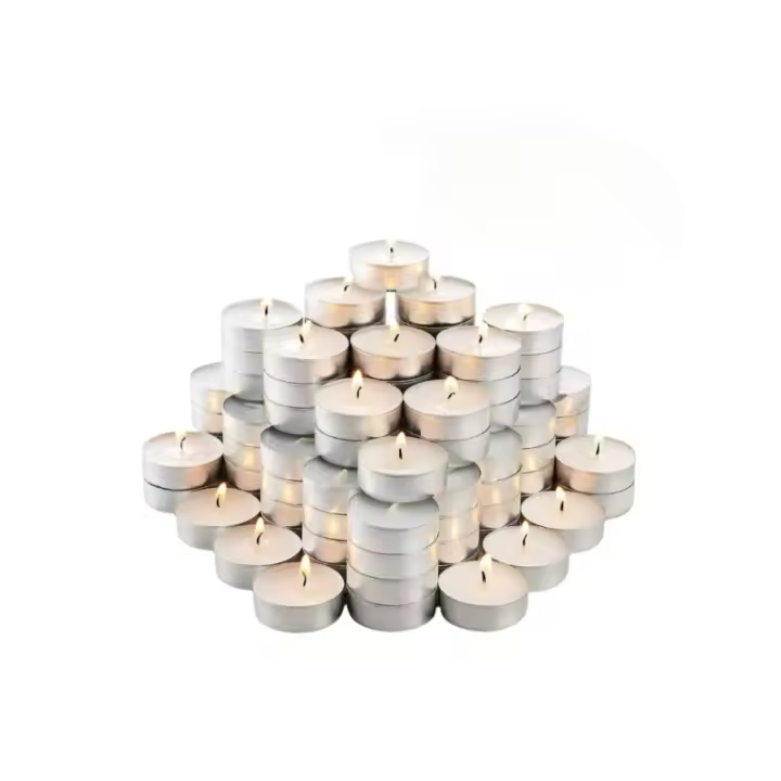 Mini Velas de Fondue Blancas Decoración Flotante para Mesa de Relajación de Spa Sin Aroma - 1