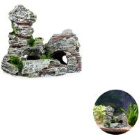 Manta oculta de musgo Artificial, vista de montaña, adorno para pecera subacuática, artesanía de paisajismo, sala de estar, acuario de resina, rocalla - details 6
