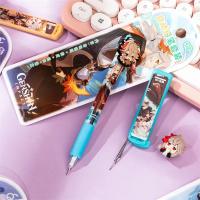 Genshin Impact Kaedehara Kazuha baratos, Juego de 4 lápices mecánicos con goma de borrar, regalo de cumpleaños - details 3