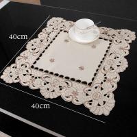 ENCE Mantel rectangular, ovalado, cuadrado, blanco de alta calidad, decoración floral para restaurante, 1 pieza - details 4