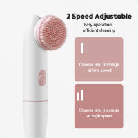 Limpiador Facial Eléctrico Masajeador Vibratorio de Silicona Resistente al Agua - details 0