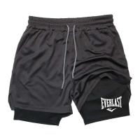 Pantalones Deportivos de Doble Capa de Secado Rápido Moda para Hombres con Estilo de Gimnasia y Baloncesto Pantalones de Playa y Músculo - details 2