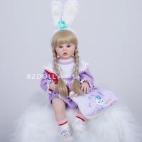 BZDOLL-Muñeca Reborn realista de 60cm, de 24 pulgadas juguete de silicona suave, princesa recién nacida, vestido de bebé, regalo de cumpleaños - details 0