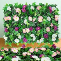 Panel de pared de plantas artificiales Morning Glory, 60x40cm, paneles de pared de plástico resistentes a los rayos UV, fondo realista DIY - details 2