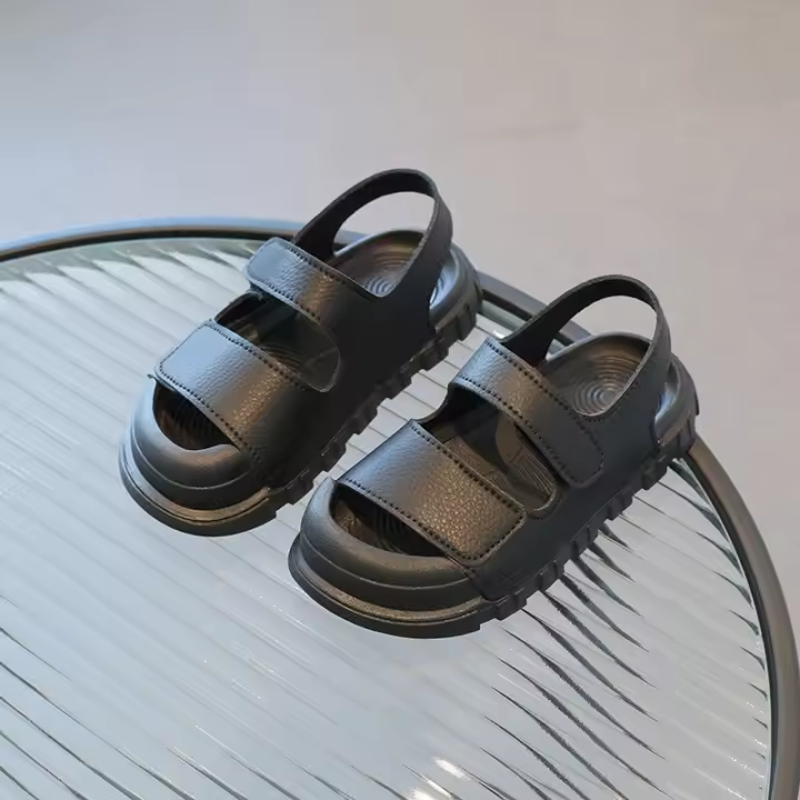 Sandalias planas para niño y niña, zapatos de playa de moda, suaves, informales, antiencuadernación, sencillas pero clásicas, verano - 1