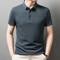 Nueva camisa Polo de color liso, combinada con un tejido vaquero informal de manga corta, cómodo y transpirable, adecuado para el verano - details 18