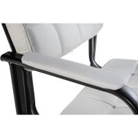 B Tapizada En Cuero Sintético I Silla De Espera con Reposabrazos I Silla Confidente con Base De Metal I Color:, Color:Negro - details 40