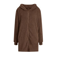 Chaqueta con cremallera y capucha de manga larga para mujer, nueva, holgada, de felpa, de invierno - details 14