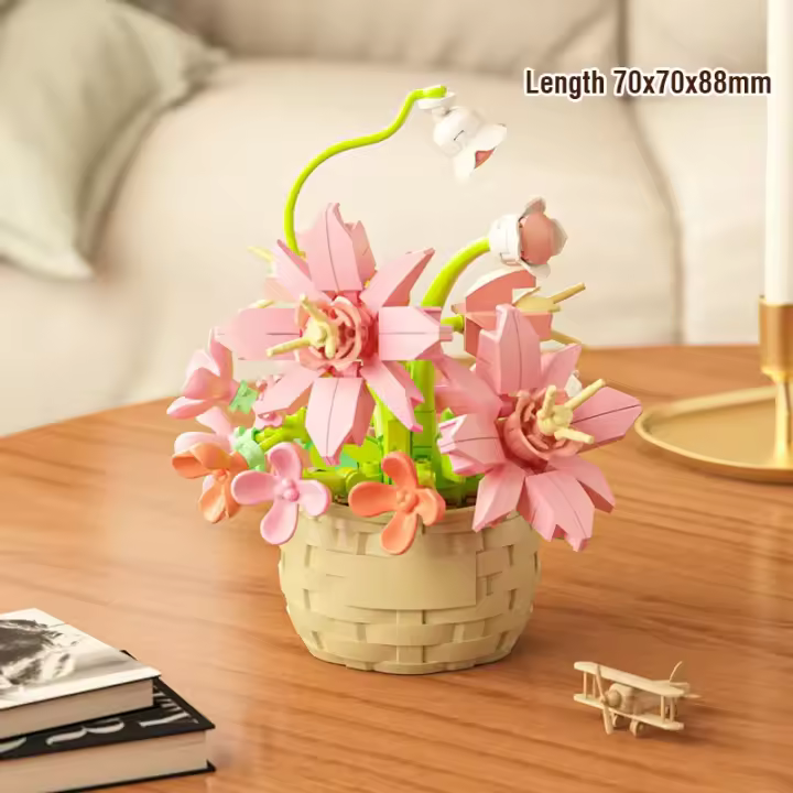 Bloques de Construcción de Flor Modelo de Plantas en Maceta DIY Cactus Suculentas Eternas - 1