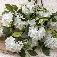 Arreglo floral de tacto Real, flor Lila Artificial, elegante rama de flor Lila de seda hecha a mano, decoración de boda de flores falsas de lujo - details 12