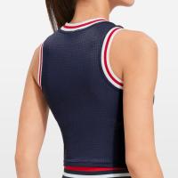 Sujetador deportivo de yoga de manga corta de una copa de malla transpirable para mujer - details 3