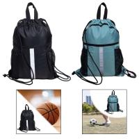 Bolsa de gimnasio deportiva de nailon, mochila ultraligera con cordón de gran capacidad, correas ajustables, mochila portátil multifuncional para senderismo - details 12
