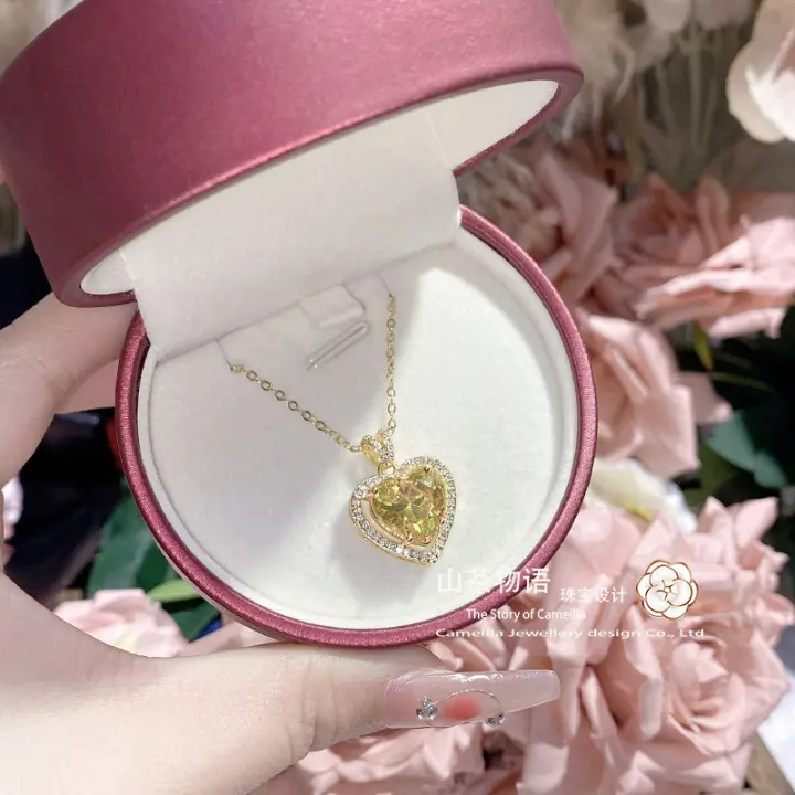 Collar Inteligente de Walz Dorado Cristal Amarillo Incorporado en Micro - 1
