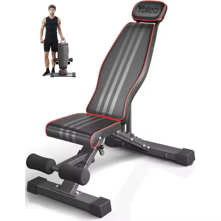 Pesas Ajustables - Bancos de Pesas utilitarios para Entrenamiento de Cuerpo Completo, Banco de declive Plegable Inclinado Prensa para Gimnasio en casa - 1